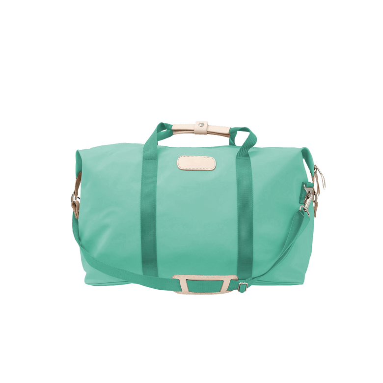Weekender - Mint Coated Canvas Front Angle in Color 'Mint Coated Canvas'