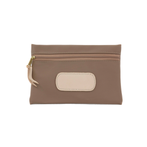 Pouch - Saddle Coated Canvas Front Angle in Color 'Saddle Coated Canvas'