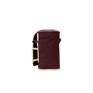 Make It A Double - Burgundy Coated Canvas Front Angle in Color 'Burgundy Coated Canvas'