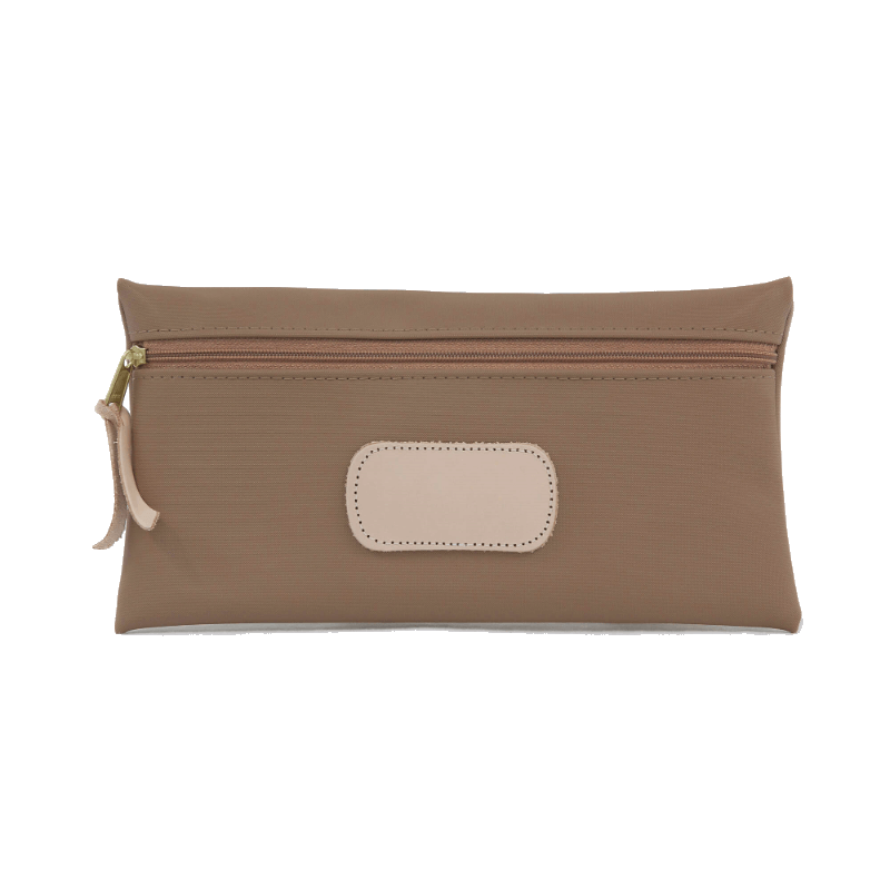 Large Pouch - Saddle Coated Canvas Front Angle in Color 'Saddle Coated Canvas'