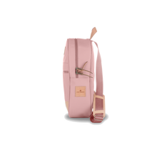 Load image into Gallery viewer, Backpack - Rose Coated Canvas Front Angle in Color &#39;Rose Coated Canvas&#39;
