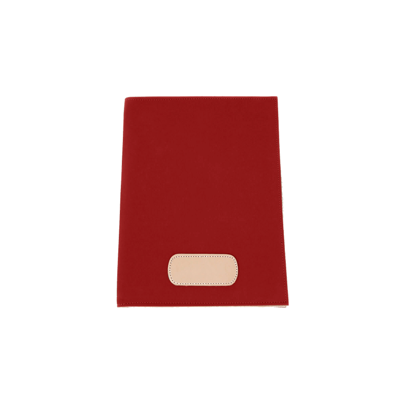 Executive Folder - Red Coated Canvas Front Angle in Color 'Red Coated Canvas'