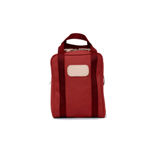 Shag Bag - Red Coated Canvas Front Angle in Color 'Red Coated Canvas'