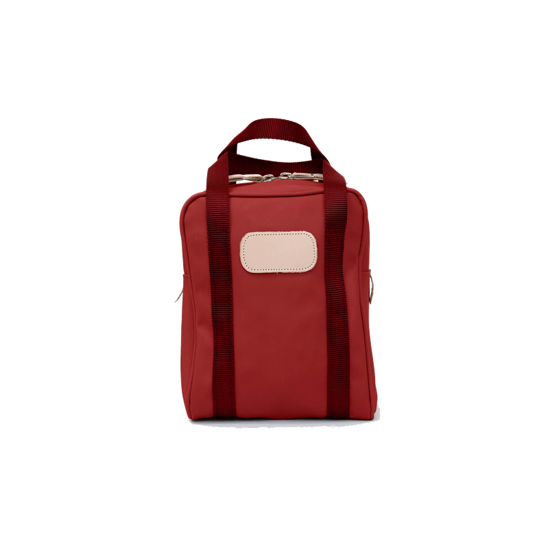 Shag Bag - Red Coated Canvas Front Angle in Color 'Red Coated Canvas'