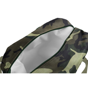 Cooler - Classic Camo Coated Canvas Front Angle in Color 'Classic Camo Coated Canvas'
