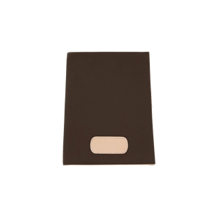 Executive Folder - Espresso Coated Canvas Front Angle in Color 'Espresso Coated Canvas'