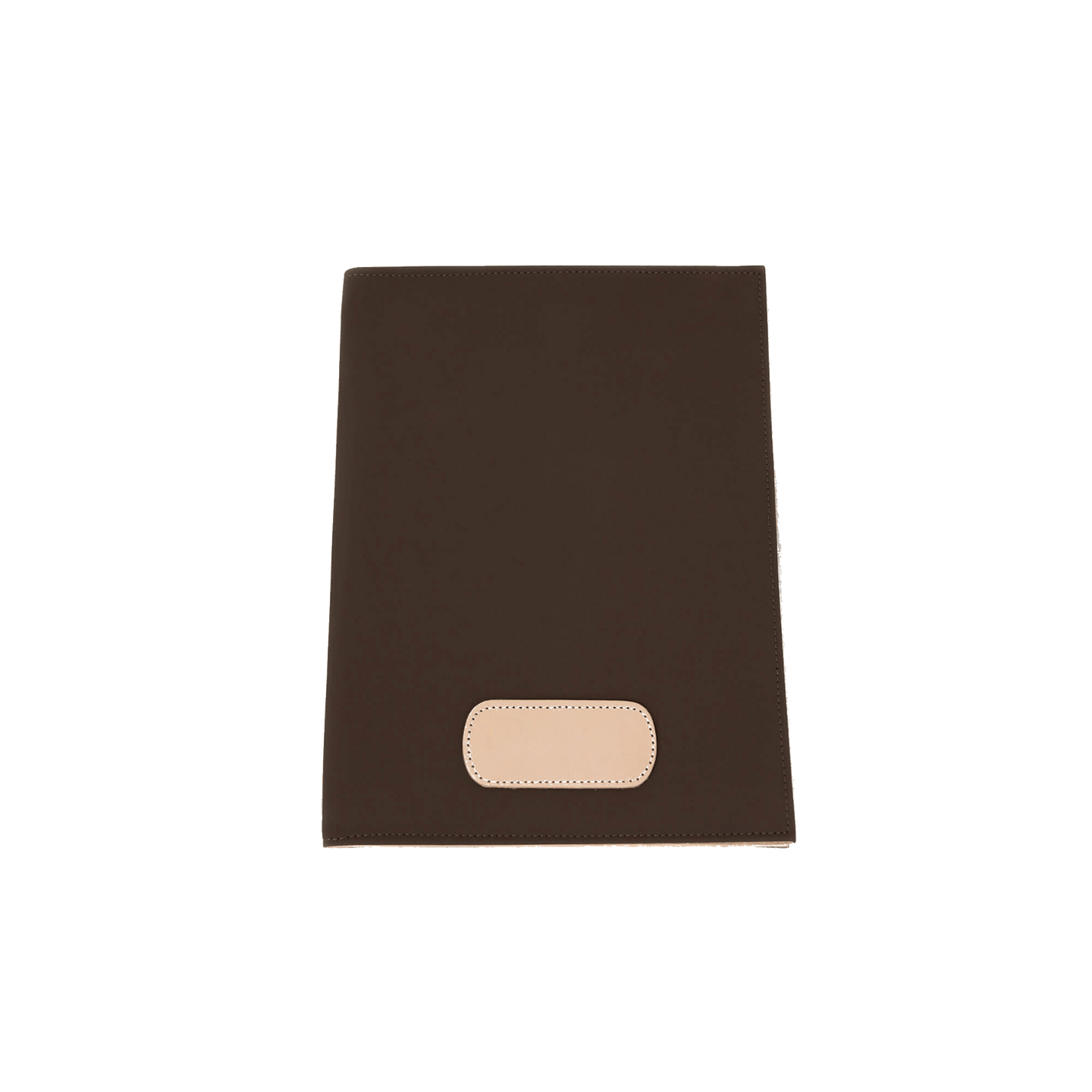 Executive Folder - Espresso Coated Canvas Front Angle in Color 'Espresso Coated Canvas'