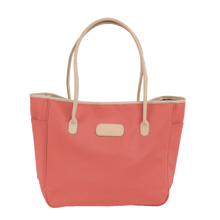 Load image into Gallery viewer, Tyler Tote - Coral Coated Canvas Front Angle in Color &#39;Coral Coated Canvas&#39;

