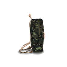 Load image into Gallery viewer, Backpack - Classic Camo Coated Canvas Front Angle in Color &#39;Classic Camo Coated Canvas&#39;
