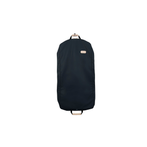 50" Garment Bag - Navy Coated Canvas Front Angle in Color 'Navy Coated Canvas'