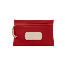 Load image into Gallery viewer, Pouch - Red Coated Canvas Front Angle in Color &#39;Red Coated Canvas&#39;
