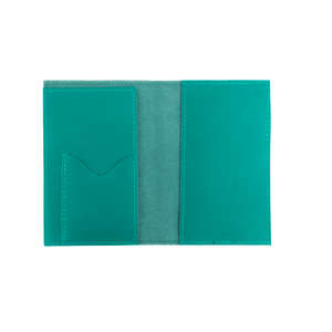Passport Cover - Caribbean Leather Front Angle in Color 'Caribbean Leather'