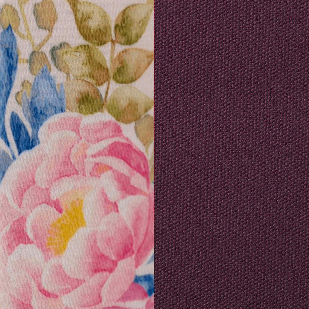 Plumberry Canvas with Peony Webbing