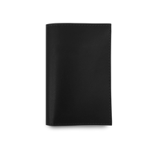Load image into Gallery viewer, Passport Cover - Black Leather Front Angle in Color &#39;Black Leather&#39;
