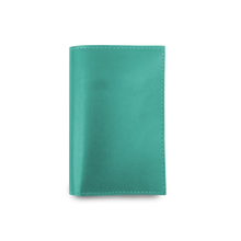 Load image into Gallery viewer, Passport Cover - Caribbean Leather Front Angle in Color &#39;Caribbean Leather&#39;
