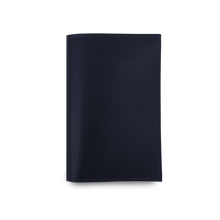 Load image into Gallery viewer, Passport Cover - Navy Leather Front Angle in Color &#39;Navy Leather&#39;
