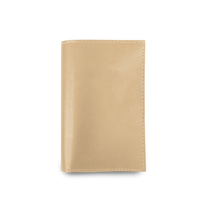 Passport Cover - Natural Leather Front Angle in Color 'Natural Leather'