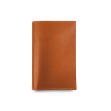 Load image into Gallery viewer, Passport Cover - Orange Leather Front Angle in Color &#39;Orange Leather&#39;
