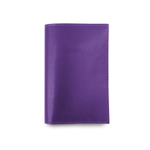 Load image into Gallery viewer, Passport Cover - Plum Leather Front Angle in Color &#39;Plum Leather&#39;
