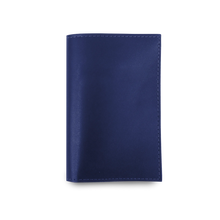 Load image into Gallery viewer, Passport Cover - Royal Blue Leather Front Angle in Color &#39;Royal Blue Leather&#39;  Edit alt text
