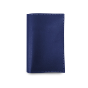 Passport Cover - Royal Blue Leather Front Angle in Color 'Royal Blue Leather'  Edit alt text