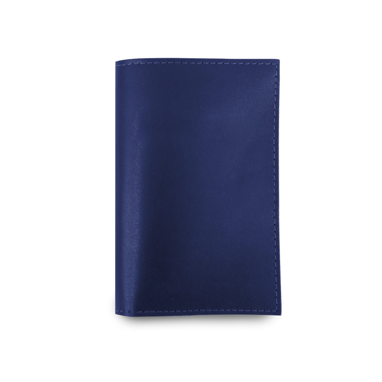 Passport Cover - Royal Blue Leather Front Angle in Color 'Royal Blue Leather'  Edit alt text