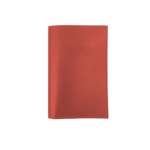 Passport Cover - Salmon Leather Front Angle in Color 'Salmon Leather'  Edit alt text