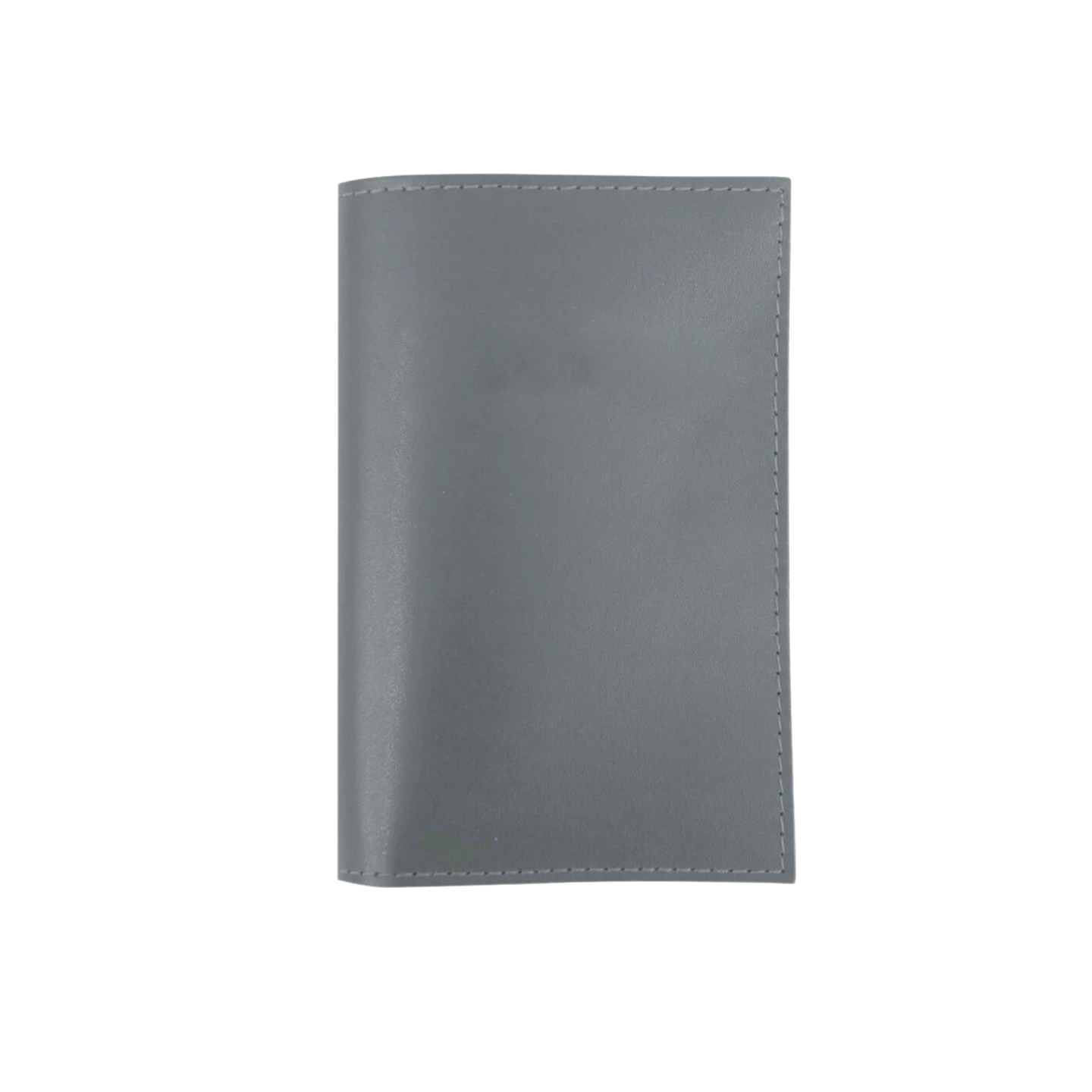 Passport Cover - Steel Leather Front Angle in Color 'Steel Leather'  Edit alt text