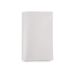 Passport Cover - White Leather Front Angle in Color 'White Leather'  