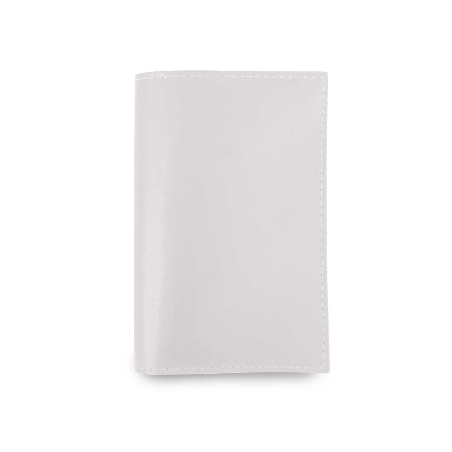 Passport Cover - White Leather Front Angle in Color 'White Leather'  