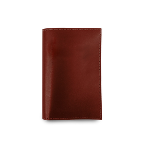 Passport Cover - Wine Leather Front Angle in Color 'Wine Leather'  Edit alt text
