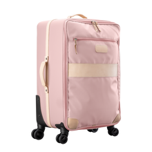 Load image into Gallery viewer, Large 360 wheeled luggage diagonal view in Color &#39;Rose Coated Canvas&#39;
