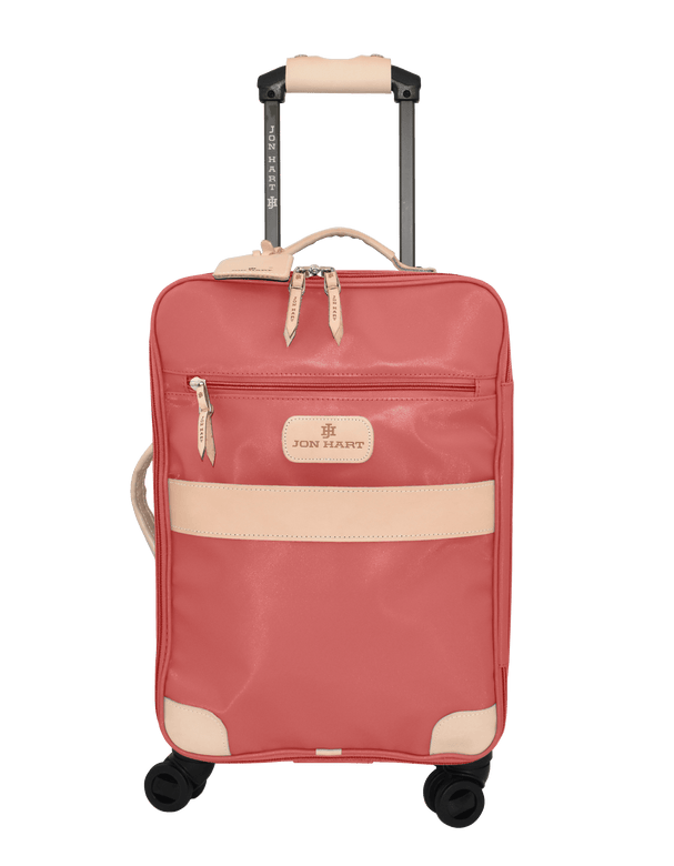 360 Carryon Wheels front view in Color 'Coral Coated Canvas'