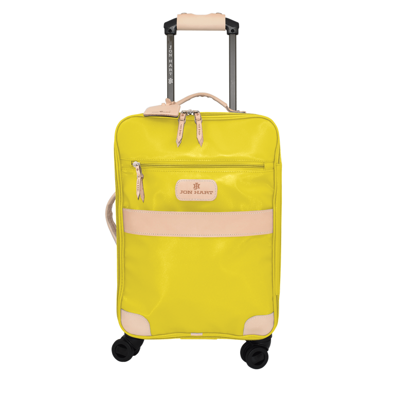 360 Carryon Wheels front view in Color 'Lemon Coated Canvas'