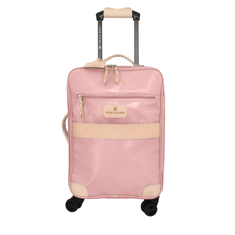 360 Carryon Wheels front view in Color 'Rose Coated Canvas'