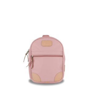 Mini Backpack  Front Angle in Color 'Rose Coated Canvas'