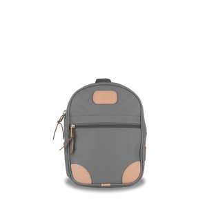 Mini Backpack  Front Angle in Color 'Slate Coated Canvas'