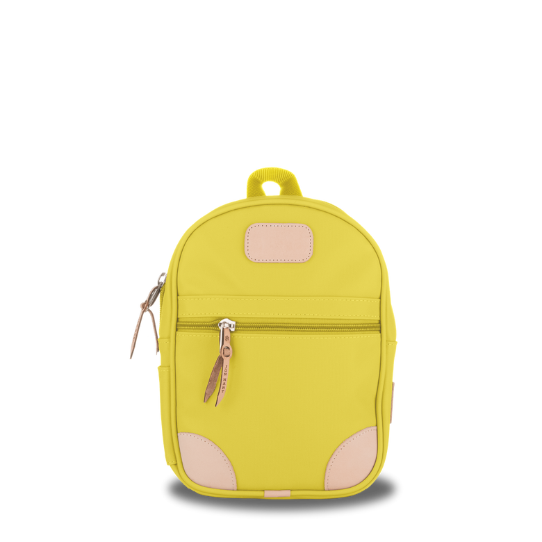 Mini Backpack  Front Angle in Color 'Lemon Coated Canvas'