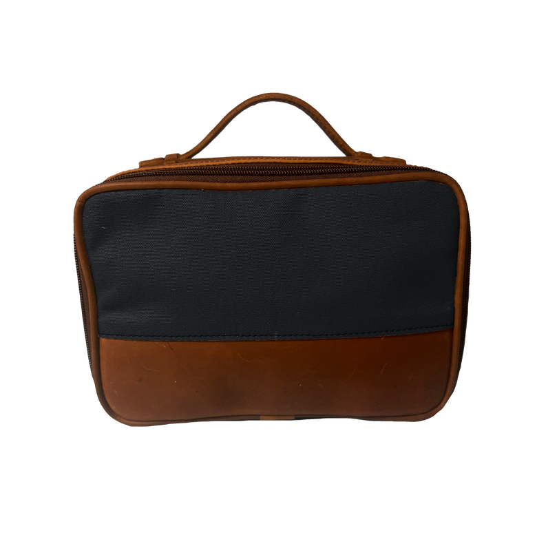 JH Dopp Kit - Black Canvas Front Angle in Color 'Black Canvas'