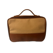Load image into Gallery viewer, JH Dopp Kit - Khaki Canvas Front Angle in Color &#39;Khaki Canvas&#39;
