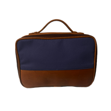 Load image into Gallery viewer, JH Dopp Kit - Midnight Blue Canvas Front Angle in Color &#39;Midnight Blue Canvas&#39;
