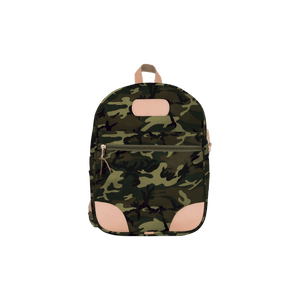 Backpack - Classic Camo Coated Canvas Front Angle in Color 'Classic Camo Coated Canvas'