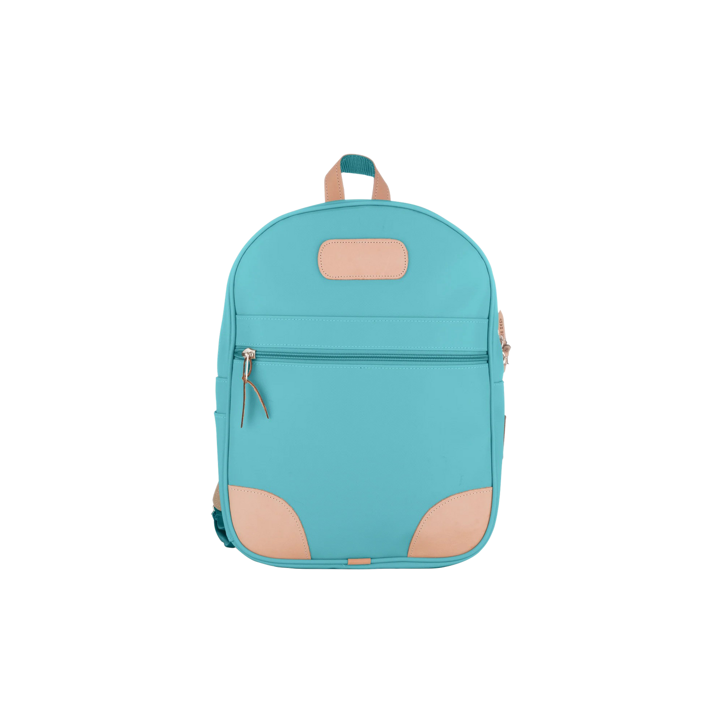 Backpack - Ocean Blue Coated Canvas Front Angle in Color 'Ocean Blue Coated Canvas'