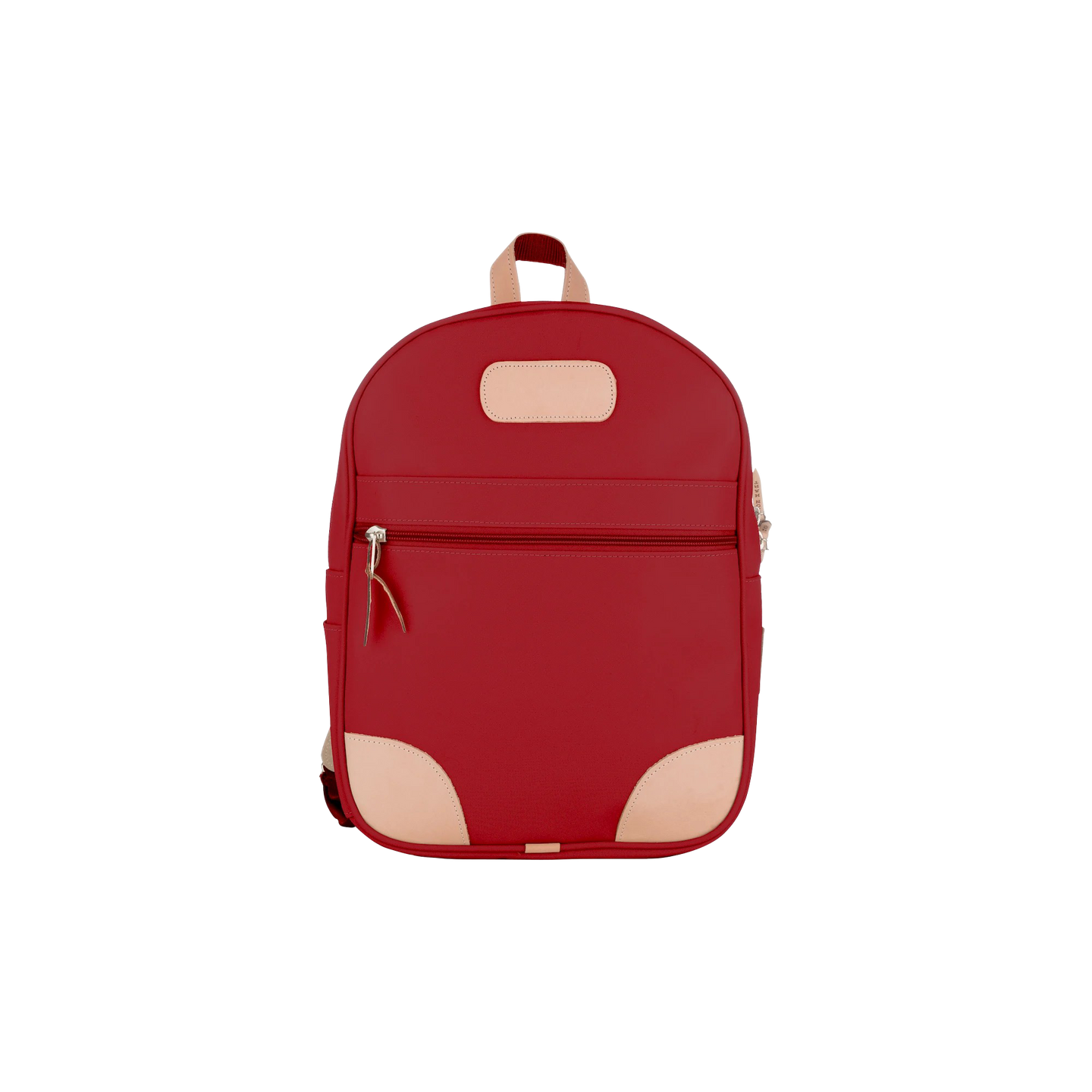 Backpack - Red Coated Canvas Front Angle in Color 'Red Coated Canvas'