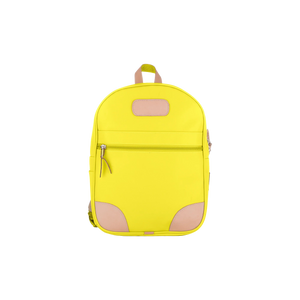 Backpack - Lemon Coated Canvas Front Angle in Color 'Lemon Coated Canvas'