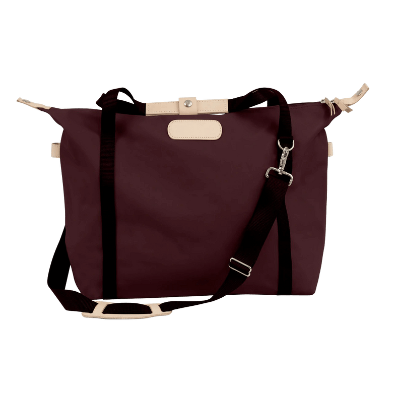 Daytripper - Burgundy Coated Canvas Front Angle in Color 'Burgundy Coated Canvas'
