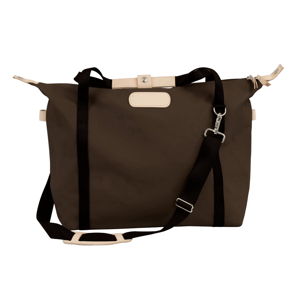 Daytripper - Espresso Coated Canvas Front Angle in Color 'Espresso Coated Canvas'