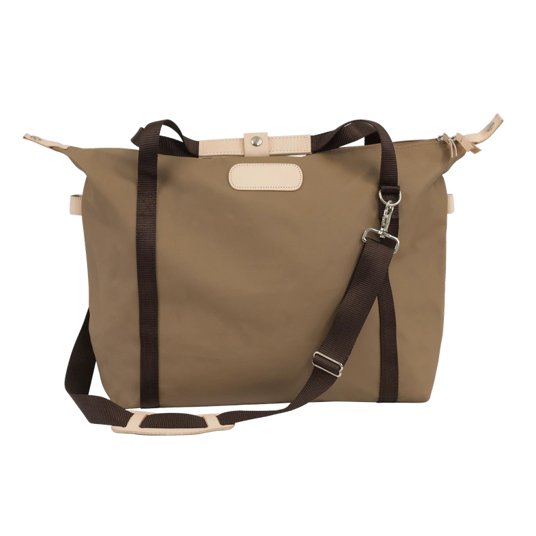 Daytripper - Saddle Coated Canvas Front Angle in Color 'Saddle Coated Canvas'