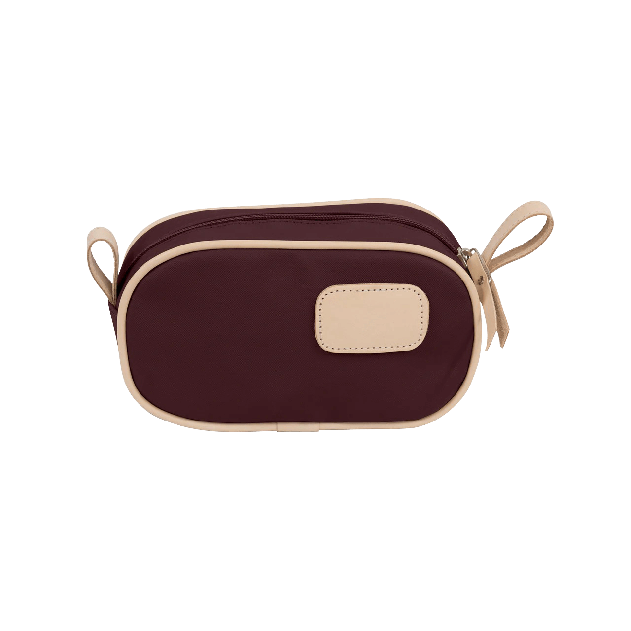 Junior Shave Kit - Burgundy Coated Canvas Front Angle in Color 'Burgundy Coated Canvas'