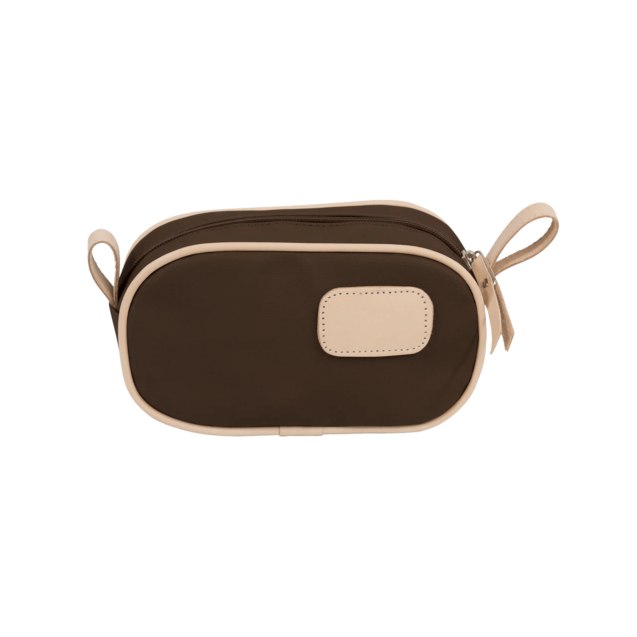 Junior Shave Kit - Espresso Coated Canvas Front Angle in Color 'Espresso Coated Canvas'